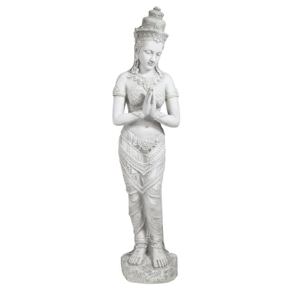 ALDO Décor>Artwork>Sculptures & Statues 8.5"Wx6"Dx35"H / NEW / resin Thai Teppanom Beautiful Being  Medium  Asian  Buddhist Zen Garden Statue