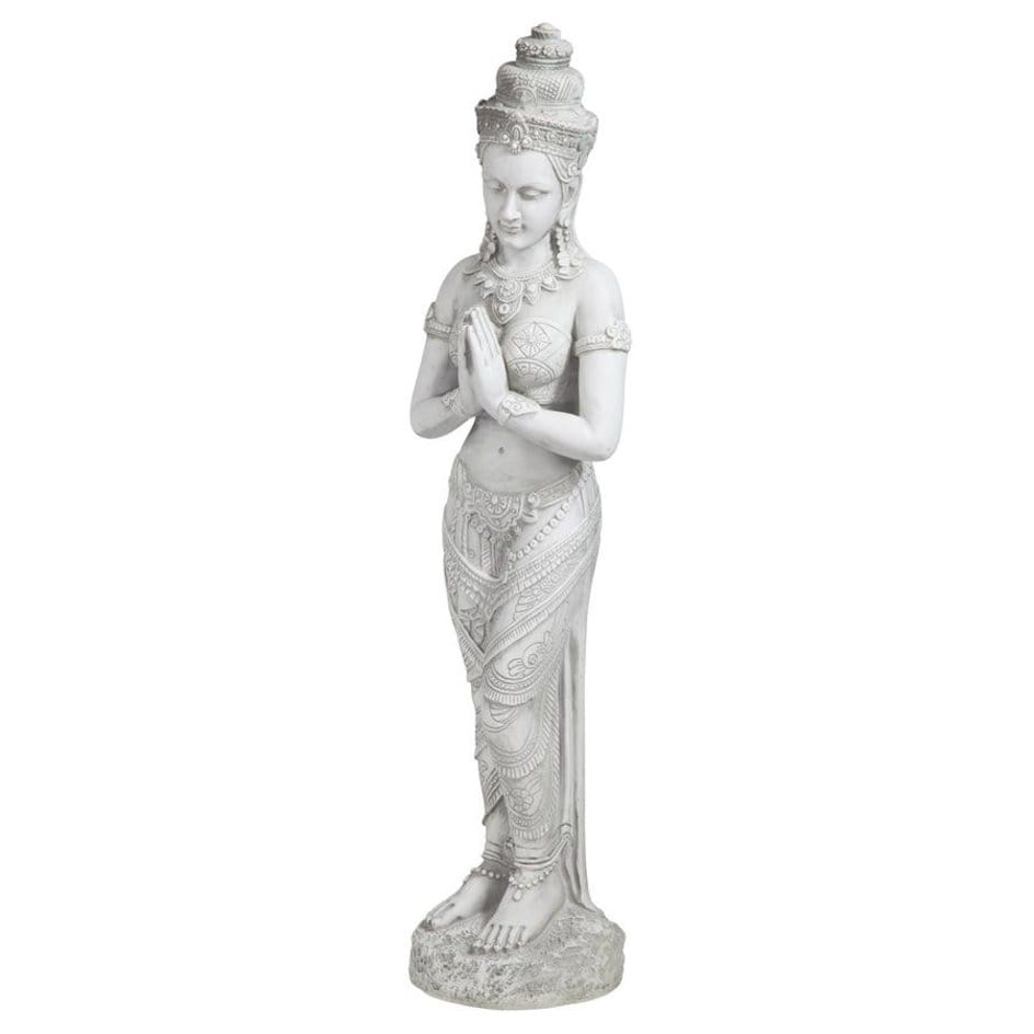 ALDO Décor>Artwork>Sculptures & Statues 8.5"Wx6"Dx35"H / NEW / resin Thai Teppanom Beautiful Being  Medium  Asian  Buddhist Zen Garden Statue