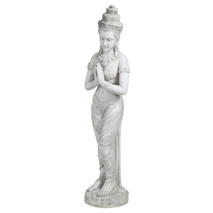 ALDO Décor>Artwork>Sculptures & Statues 8.5"Wx6"Dx35"H / NEW / resin Thai Teppanom Beautiful Being  Medium  Asian  Buddhist Zen Garden Statue