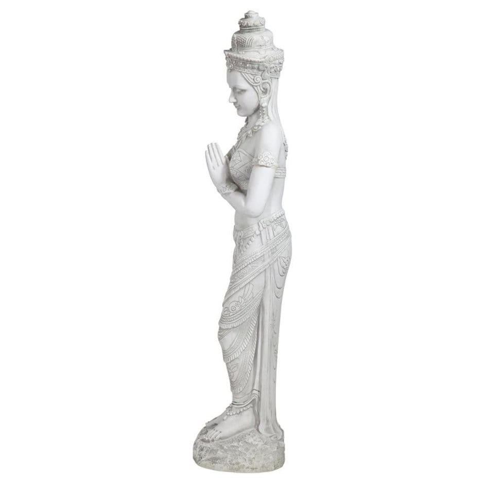 ALDO Décor>Artwork>Sculptures & Statues 8.5"Wx6"Dx35"H / NEW / resin Thai Teppanom Beautiful Being  Medium  Asian  Buddhist Zen Garden Statue