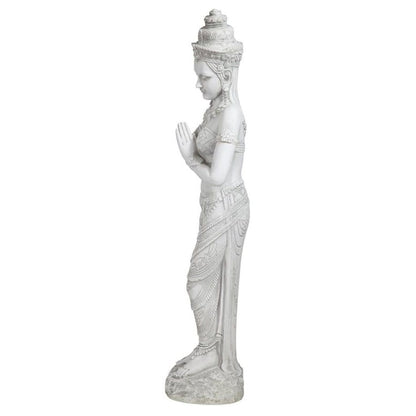 ALDO Décor>Artwork>Sculptures & Statues 8.5"Wx6"Dx35"H / NEW / resin Thai Teppanom Beautiful Being  Medium  Asian  Buddhist Zen Garden Statue