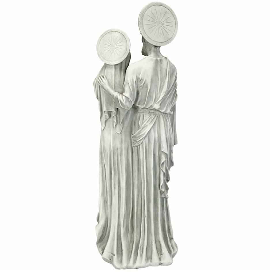ALDO Décor>Artwork>Sculptures & Statues 8"Wx6"Dx21.5"H / NEW / Resin The Holy Family Saints Mary Jesus and Joseph Large Garden Statue By artist Carlo Bronti
