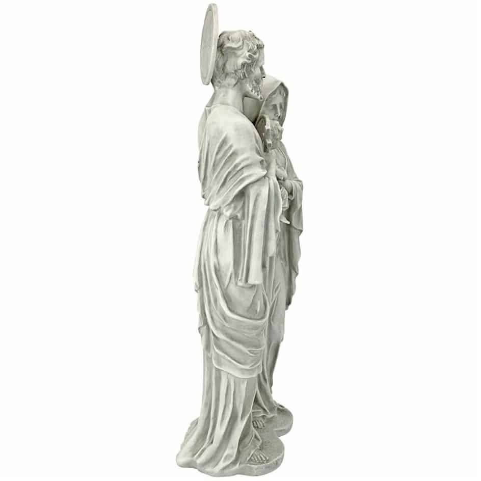 ALDO Décor>Artwork>Sculptures & Statues 8"Wx6"Dx21.5"H / NEW / Resin The Holy Family Saints Mary Jesus and Joseph Large Garden Statue By artist Carlo Bronti