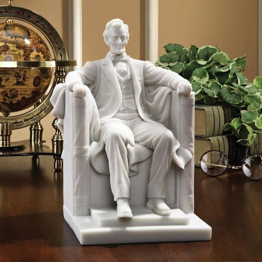 ALDO Decor > Artwork > Sculptures & Statues Abraham Lincoln Large Desktop Memorial Bonded Marble Statue  By Daniel Chester French