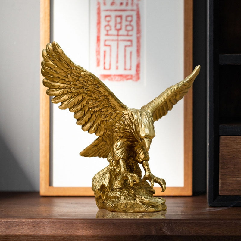 ALDO Décor>Artwork>Sculptures & Statues American Golden Eagle Large Patriotic Desktop Sculpture  Statue