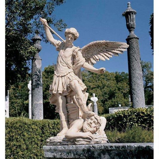 ALDO Décor>Artwork>Sculptures & Statues Archangel St. Michael Large Garden Statue by Artist Guido Reni