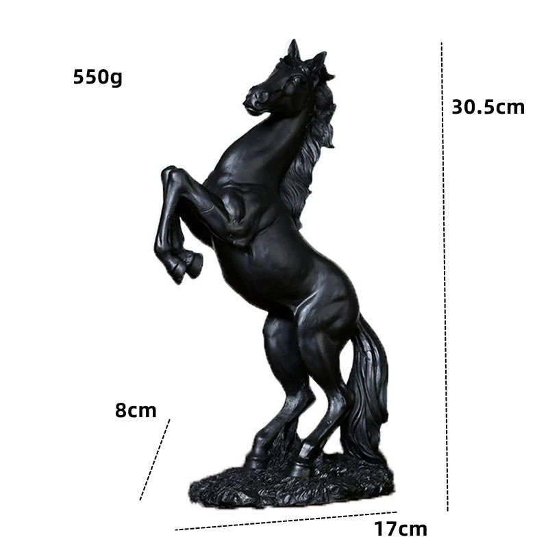 ALDO Décor>Artwork>Sculptures & Statues Black / 30.5cm/14"inches H x 17cm/ 7" Inches L x 8cm / 3.15" Inches  W Grande Mustang Stallion Horse Large Desktop Sculpture  Statue