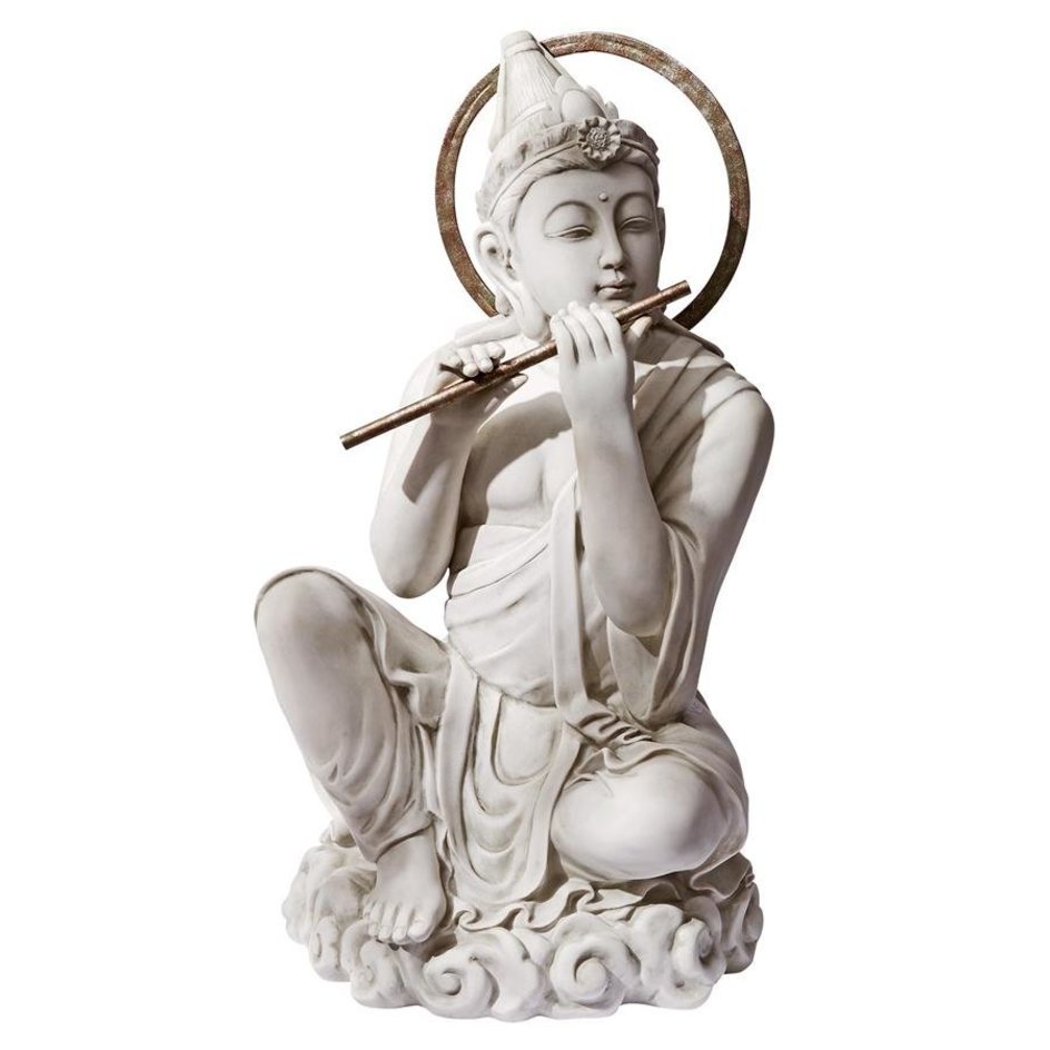 ALDO Décor>Artwork>Sculptures & Statues Buddha Plain Flute Asian Zen Garden Statue