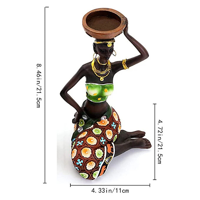 ALDO Décor>Artwork>Sculptures & Statues Candle Holders African Women Sculptures