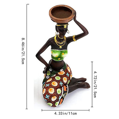 ALDO Décor>Artwork>Sculptures & Statues Candle Holders African Women Sculptures