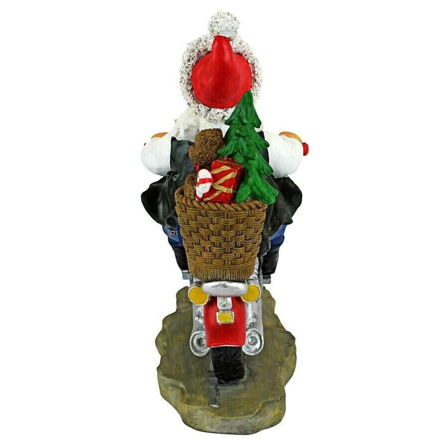 ALDO Decor > Artwork > Sculptures & Statues Christmas Santa Biker With Gifts Desktop Statue