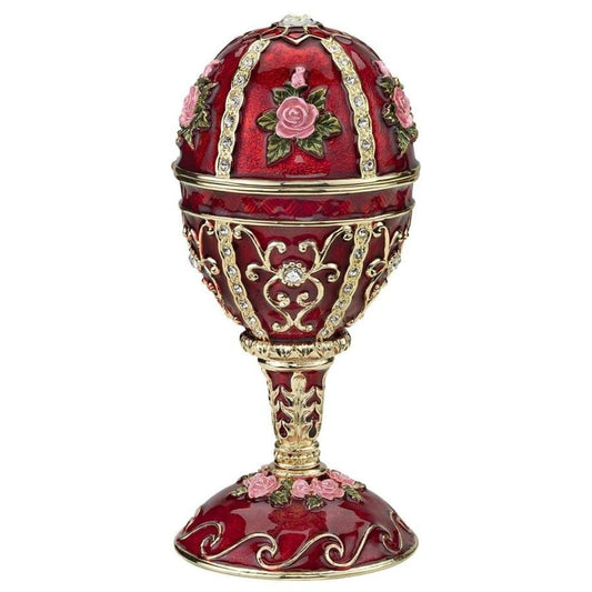 ALDO Decor > Artwork > Sculptures & Statues Easter Gift Romanov  Imperial Style Rosette Rose Enameled  Egg