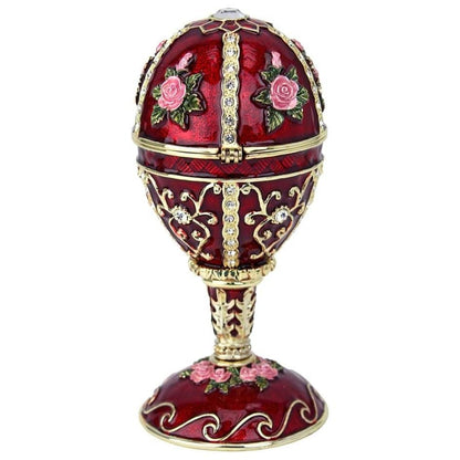 ALDO Decor > Artwork > Sculptures & Statues Easter Gift Romanov  Imperial Style Rosette Rose Enameled  Egg