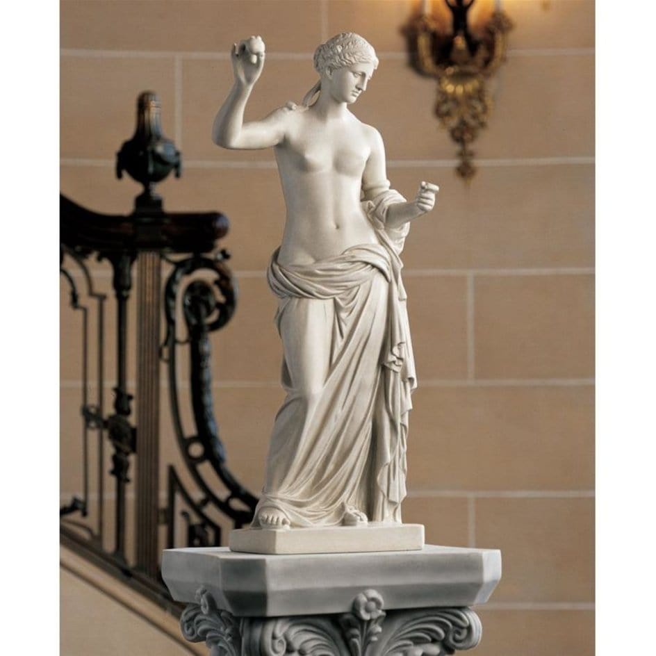 Venus Goddess Of Love Gallery Sculpture By Artist Praxiteles in Louvre, Paris