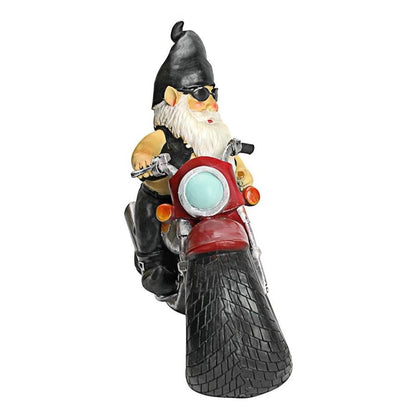ALDO Décor>Artwork>Sculptures & Statues Gnome Biker Dude Cristmas Statue