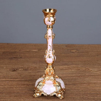 ALDO Décor>Artwork>Sculptures & Statues Luxury Pillar Candlestick Home Romantic Candlelight Stick Candle Holder