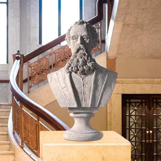 ALDO Décor>Artwork>Sculptures & Statues Great World Writer Charles Dickens Life-Size Sculptural Bust by Artist William Wood Gallimore.