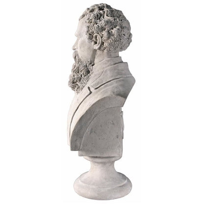 ALDO Décor>Artwork>Sculptures & Statues Great World Writer Charles Dickens Life-Size Sculptural Bust by Artist William Wood Gallimore.