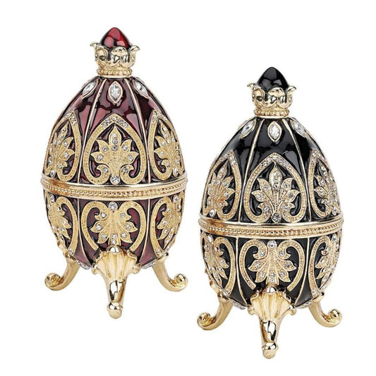 ALDO Decor > Artwork > Sculptures & Statues Imperial Romanov Style Easter Enameled  Eggs Alexander Palace Collection Set