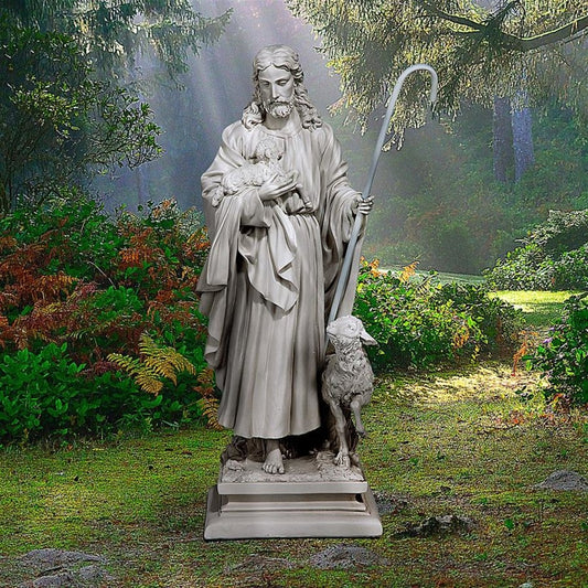 ALDO Décor>Artwork>Sculptures & Statues Jesus Christ the Good Shepherd Large Garden Statue