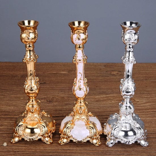 ALDO Décor>Artwork>Sculptures & Statues Luxury Pillar Candlestick Home Romantic Candlelight Stick Candle Holder