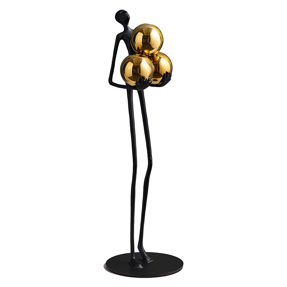 ALDO Décor>Artwork>Sculptures & Statues Modern  Desktop Sculpture Man with Golden Balls  Statue