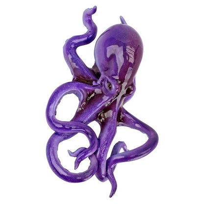 ALDO Décor>Artwork>Sculptures & Statues Purple Octopus of the Coral Reef Steampunk Garden Wall Sculpture
