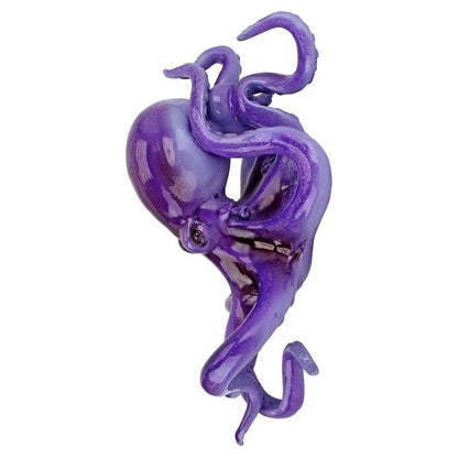 ALDO Décor>Artwork>Sculptures & Statues Purple Octopus of the Coral Reef Steampunk Garden Wall Sculpture