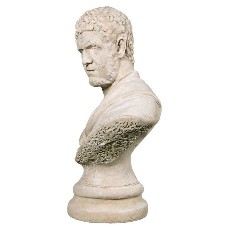 ALDO Décor>Artwork>Sculptures & Statues Roman Emperor Marcus Aurelius  Caracalla Sculptural Bust On Corinthian Pedestal