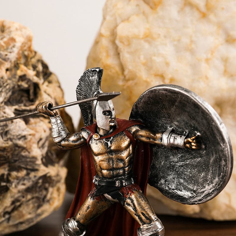 ALDO Décor>Artwork>Sculptures & Statues Size: 5" X 5.5" Inches / NEW / resin Roman Spartan Warriors Statues Set of Four