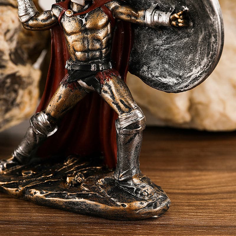 ALDO Décor>Artwork>Sculptures & Statues Size: 5" X 5.5" Inches / NEW / resin Roman Spartan Warriors Statues Set of Four