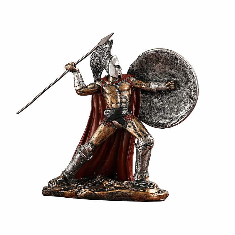 ALDO Décor>Artwork>Sculptures & Statues Size: 5" X 5.5" Inches / NEW / resin Roman Spartan Warriors Statues Set of Four
