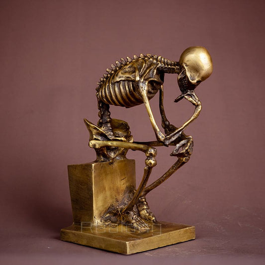 ALDO Decor > Artwork > Sculptures & Statues Skeleton Thinker Bronze Finish Sculpture Rodin’s Famous Reproduction