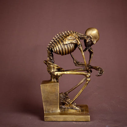ALDO Decor > Artwork > Sculptures & Statues Skeleton Thinker Bronze Finish Sculpture Rodin’s Famous Reproduction