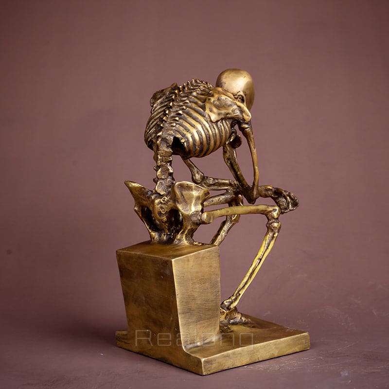 ALDO Decor > Artwork > Sculptures & Statues Skeleton Thinker Bronze Finish Sculpture Rodin’s Famous Reproduction