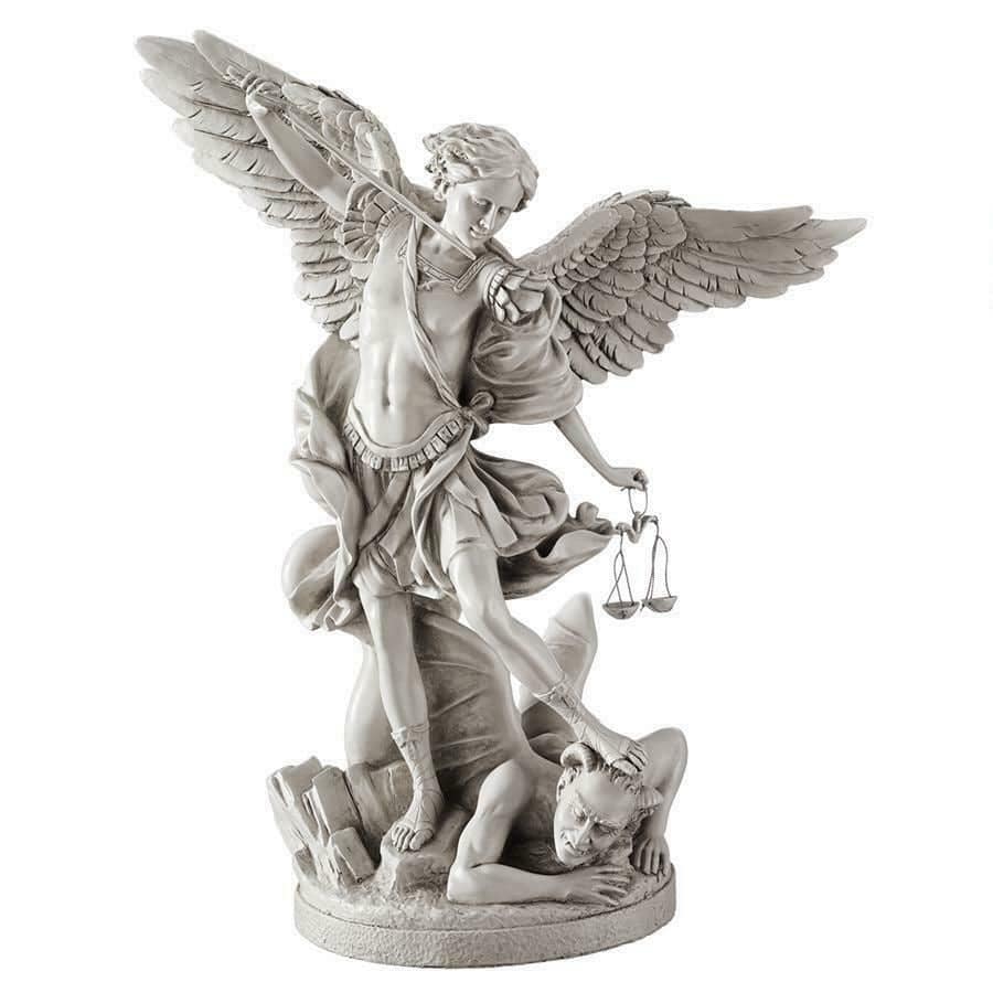 ALDO Decor > Artwork > Sculptures & Statues St. Michael Archangel  Standing On The Demon Medium Statue by Artist Guido Reni