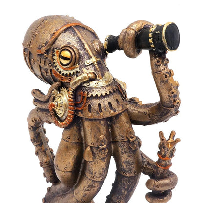 ALDO Décor>Artwork>Sculptures & Statues Steampunk Seabed Hiker Octopus Figurine Statue