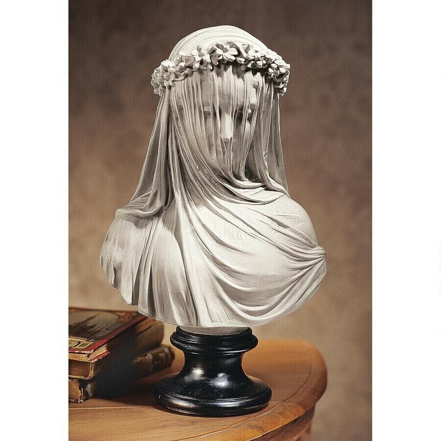 ALDO Décor>Artwork>Sculptures & Statues Veiled Maiden Sculptural Bust By Italian Artist Raph Monti