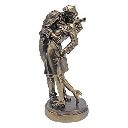ALDO Decor > Artwork > Sculptures & Statues Victory Kiss End of WWII  Bronze Color Statue