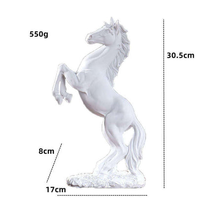 ALDO Décor>Artwork>Sculptures & Statues White / 30.5cm/14"inches H x 17cm/ 7" Inches L x 8cm / 3.15" Inches  W Grande Mustang Stallion Horse Large Desktop Sculpture  Statue