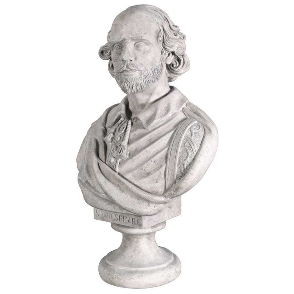 ALDO Décor>Artwork>Sculptures & Statues William Shakespeare Life-Size Sculptural Bust by Artist Emile Guillemin