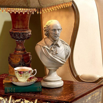 ALDO Décor>Artwork>Sculptures & Statues William Shakespeare Sculptural Bust by Artist Emile Guillemin