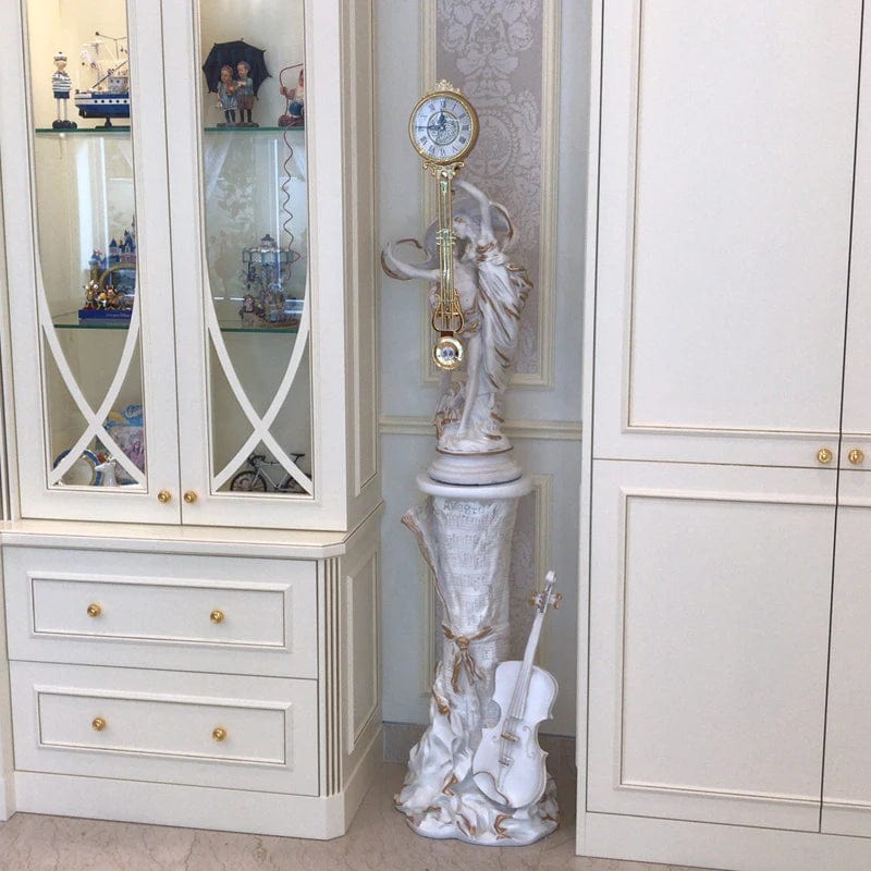 ALDO Decor > Clocks Perseus and Andromeda Sculptural Pendulum Clock On Decorative Column Set