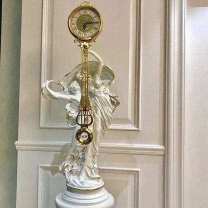 ALDO Decor > Clocks Perseus and Andromeda Sculptural Pendulum Clock On Decorative Column Set