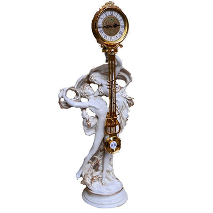 ALDO Decor > Clocks Perseus and Andromeda Sculptural Pendulum Clock On Decorative Column Set