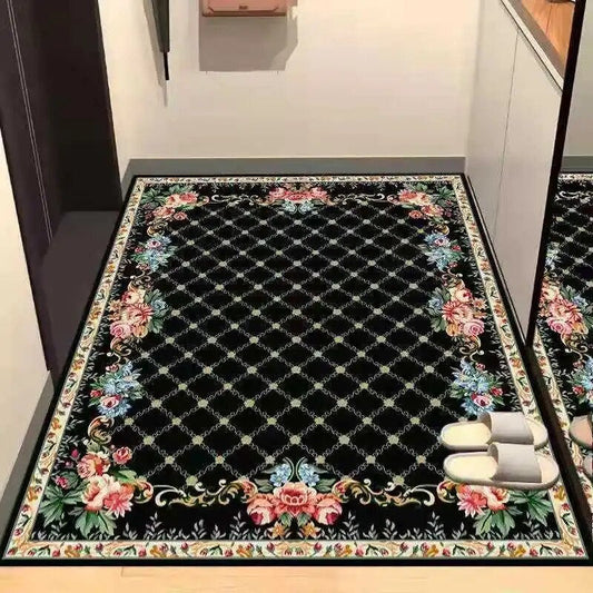 ALDO Decor > Rugs 60x90cm 23.6x35.4in / Flanel / Golden Abstract Amara Modern Luxury Abstract Rug Carpet Non-Slip Floor Mat