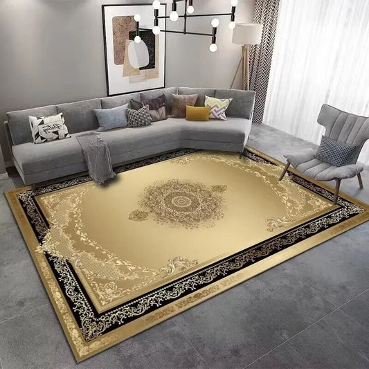 ALDO Decor > Rugs 60x90cm 23.6x35.4in / Fleece Fabric / Golden Golden Fantasy Ornament Luxuries Carpet Luxury Non-Slip Floor Mat Rug Carpet