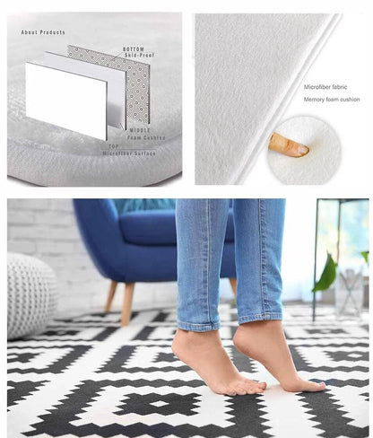 ALDO Decor > Rugs Amara Modern Luxury Abstract Rug Carpet Non-Slip Floor Mat
