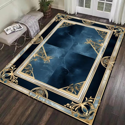 ALDO Decor > Rugs Blue Lagune Luxury Modern Ornament Carpet Non-Slip Floor Mat Rug Carpet