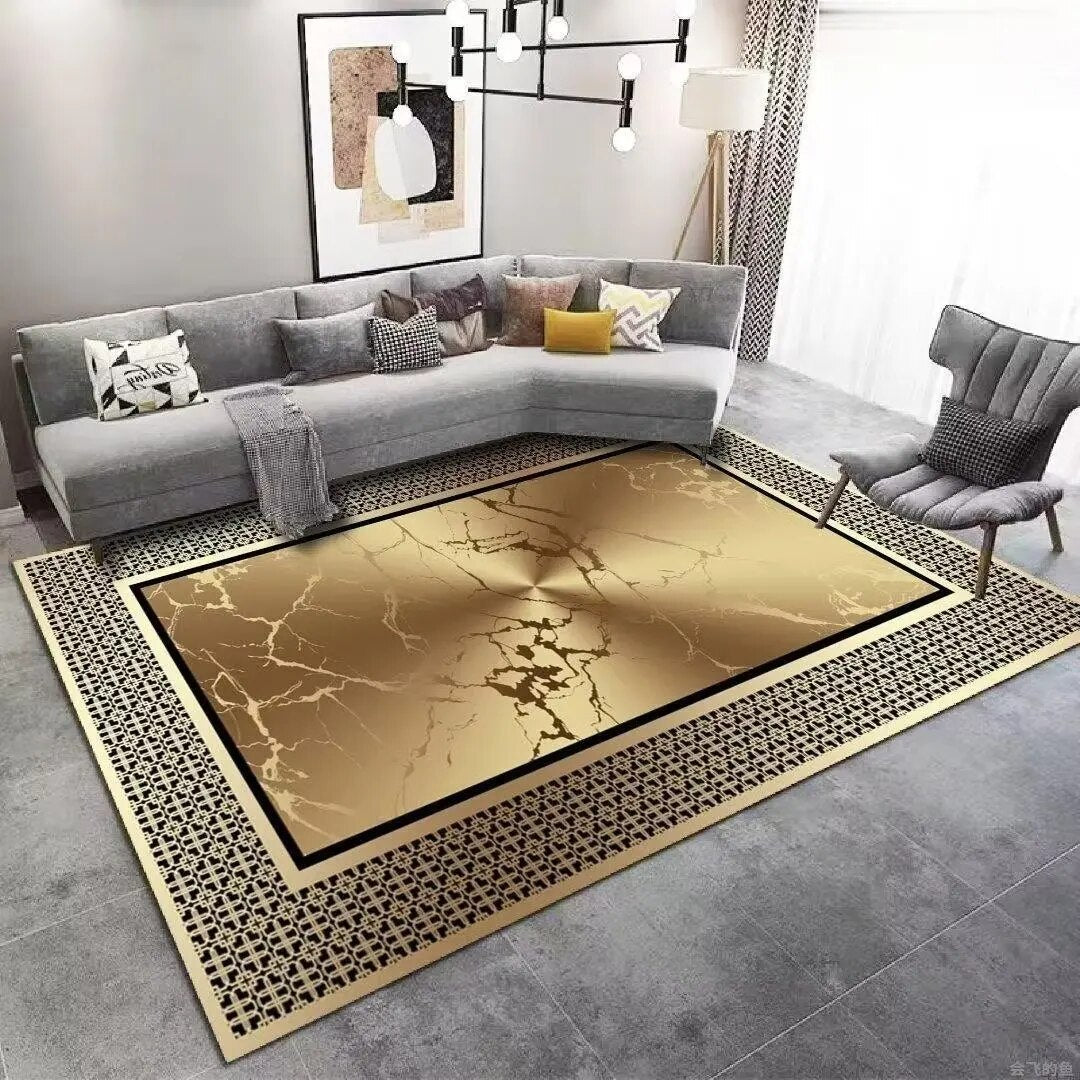 ALDO Decor > Rugs Gold Outem Ornament Luxuries Carpet Luxury Non-Slip Floor Mat Rug Carpet
